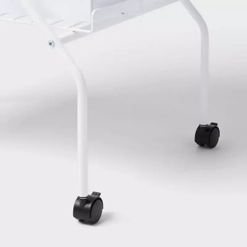 Carrello pieghevole a 2 ripiani con contenitori