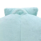 Poltrona Sacco Gigante con Poggiapiedi, Oversize per Adulti e Bambini, a Forma di Conchiglia in Ecopelliccia