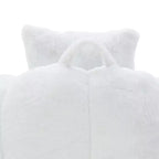 Poltrona Sacco Gigante con Poggiapiedi, Oversize per Adulti e Bambini, a Forma di Conchiglia in Ecopelliccia