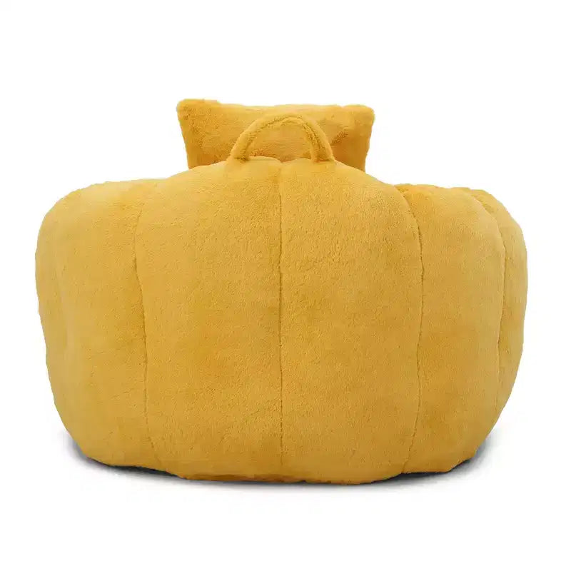 Poltrona Sacco Gigante con Poggiapiedi, Oversize per Adulti e Bambini, a Forma di Conchiglia in Ecopelliccia