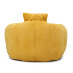 Poltrona Sacco Gigante con Poggiapiedi, Oversize per Adulti e Bambini, a Forma di Conchiglia in Ecopelliccia
