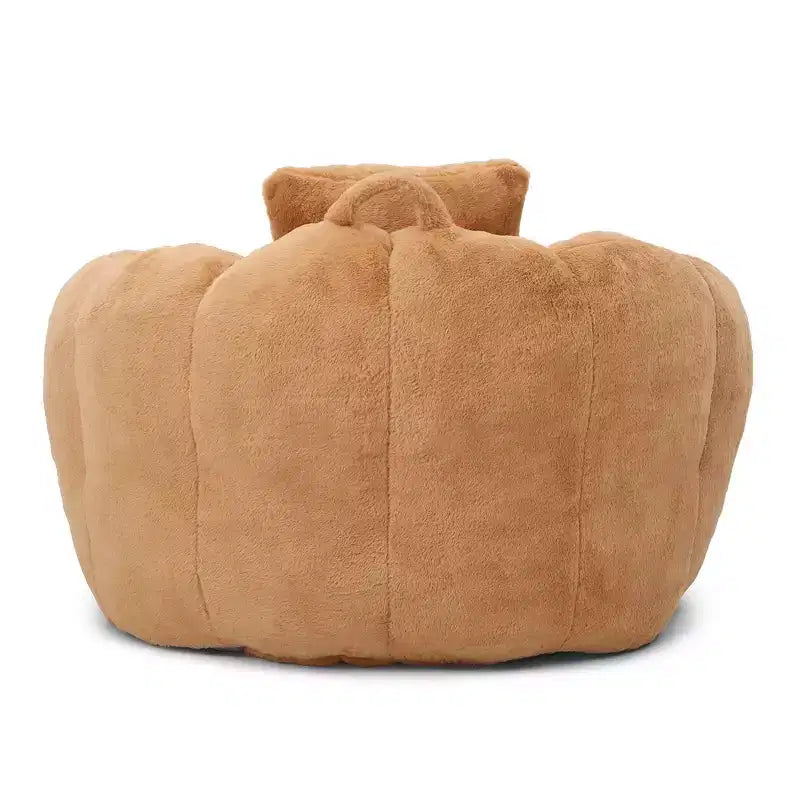Poltrona Sacco Gigante con Poggiapiedi, Oversize per Adulti e Bambini, a Forma di Conchiglia in Ecopelliccia