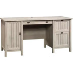 Scrivanie per computer in legno marrone alte 30 pollici con cassetto multiuso