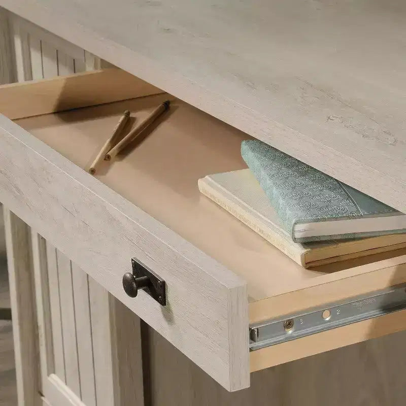 Scrivanie per computer in legno marrone alte 30 pollici con cassetto multiuso