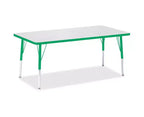 Tavolo elementare altezza colore bordo rettangolare 30 x 60 in verde