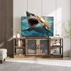 Acekool 63 Farmhouse TV Stand - Rustic Media Console with Mesh Doors for TVs Up to 75 (139 characters)