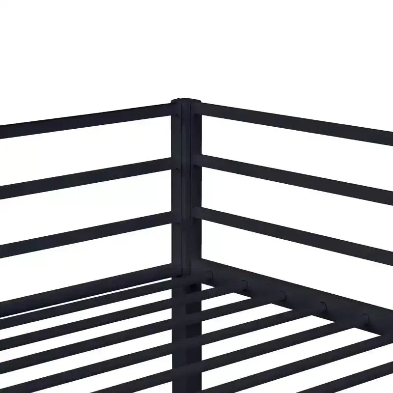 Letto a soppalco in metallo matrimoniale, Struttura letto a soppalco con sponde di sicurezza e scaletta piatta, Letto a soppalco singolo per bambini, ragazzi e adulti