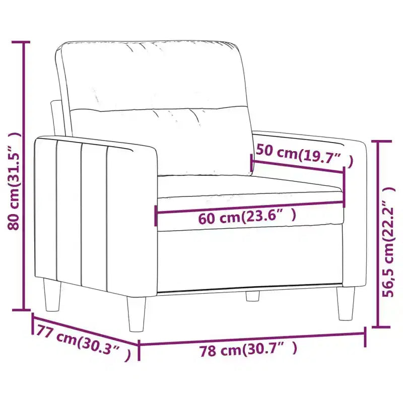 Poltrona Divano in Grigio Chiaro, Tessuto Traspirante e Resistente, Struttura Stabile e Robusta, Seduta Confortevole, Design Moderno