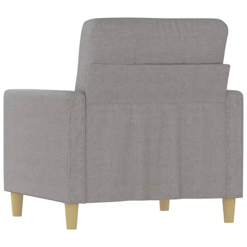 Poltrona Divano in Grigio Chiaro, Tessuto Traspirante e Resistente, Struttura Stabile e Robusta, Seduta Confortevole, Design Moderno