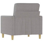 Poltrona Divano in Grigio Chiaro, Tessuto Traspirante e Resistente, Struttura Stabile e Robusta, Seduta Confortevole, Design Moderno