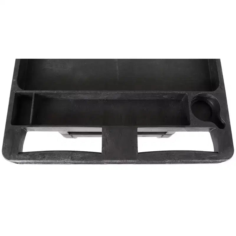 Carrello di servizio multiuso a due ripiani extra large - Carrello mobile per impieghi gravosi per magazzino, scuola e ufficio (nero, 45,5 x 24,5)