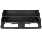 Carrello di servizio multiuso a due ripiani extra large - Carrello mobile per impieghi gravosi per magazzino, scuola e ufficio (nero, 45,5 x 24,5)
