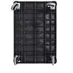 Carrello di servizio multiuso a due ripiani extra large - Carrello mobile per impieghi gravosi per magazzino, scuola e ufficio (nero, 45,5 x 24,5)