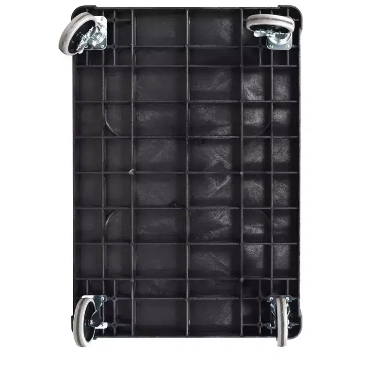 Carrello di servizio multiuso a due ripiani extra large - Carrello mobile per impieghi gravosi per magazzino, scuola e ufficio (nero, 45,5 x 24,5)