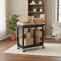 Stand Steady Original Tubstr 2 Shelf Utility Cart - Heavy-Duty Storage Cart for Garage, Warehouse, & Kitchens, 400lb Weight Capacity (Black, 32 x 18)