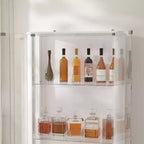 Rocce per bicchieri da whisky/vino moderne, vetrinetta, mensola espositiva per liquori, illuminazione a LED, alta da terra per bar di casa e soggiorno