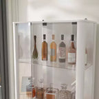 Rocce per bicchieri da whisky/vino moderne, vetrinetta, mensola espositiva per liquori, illuminazione a LED, alta da terra per bar di casa e soggiorno