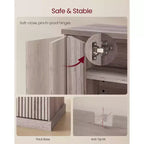 Mobile buffet scanalato per camera da letto, soggiorno, bagno