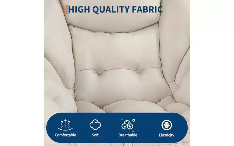 Poltrona relax con pouf, poltrone moderne con poggiapiedi, braccioli, tasca laterale, comoda sedia divano per la lettura per soggiorno