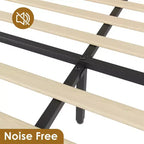 Struttura letto in rattan, letto matrimoniale con 2 cassetti, testiera in rattan, luci a LED, letto contenitore boho