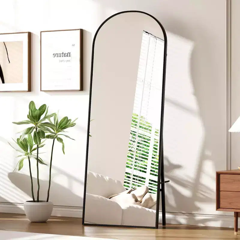 Specchio ad Arco a Figura Intera 65x22 Specchio a Figura Intera Specchio da Terra Specchio da Parete Specchio a Figura Intera Indipendente Appoggiato al Muro Grande