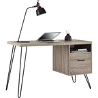 Scrivania moderna da 45 con cassetto e gambe in metallo