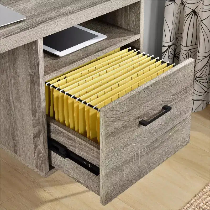 Scrivania moderna da 45 con cassetto e gambe in metallo