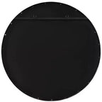 Specchio rotondo da parete decorativo da toeletta, moderno con cornice in ferro grigio nero anticato, largo 44 cm, per bagno, camera da letto, soggiorno