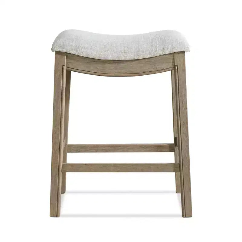 Sgabello da bancone senza schienale a sella, rovere di recupero, grigio, confezione da 2