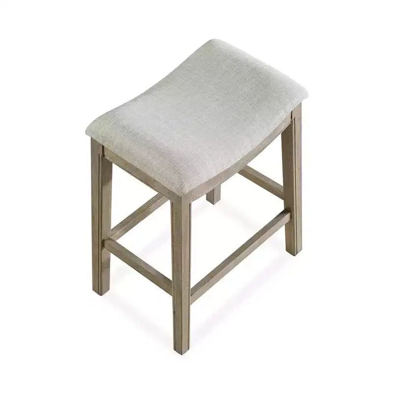 Sgabello da bancone senza schienale a sella, rovere di recupero, grigio, confezione da 2