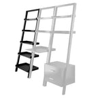 Scaffale obliquo Bellamy da 69.36" Nero - Winsome: 5 ripiani, salvaspazio, legno massello, libreria da fissare a parete