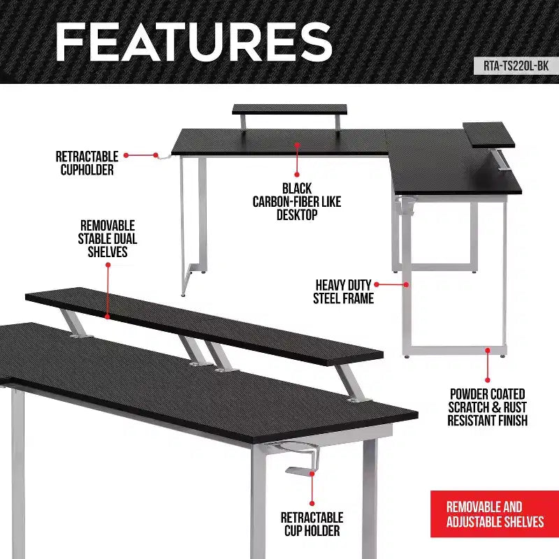 Scrivania da gaming a L